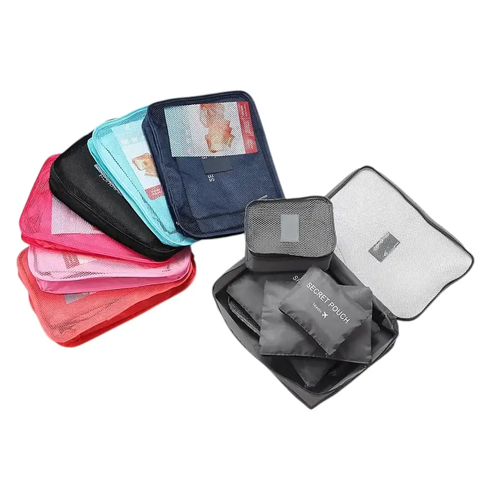 Miniatura: Set 6 bolsas organizadoras de viaje – Ordena tu maleta y ahorra espacio