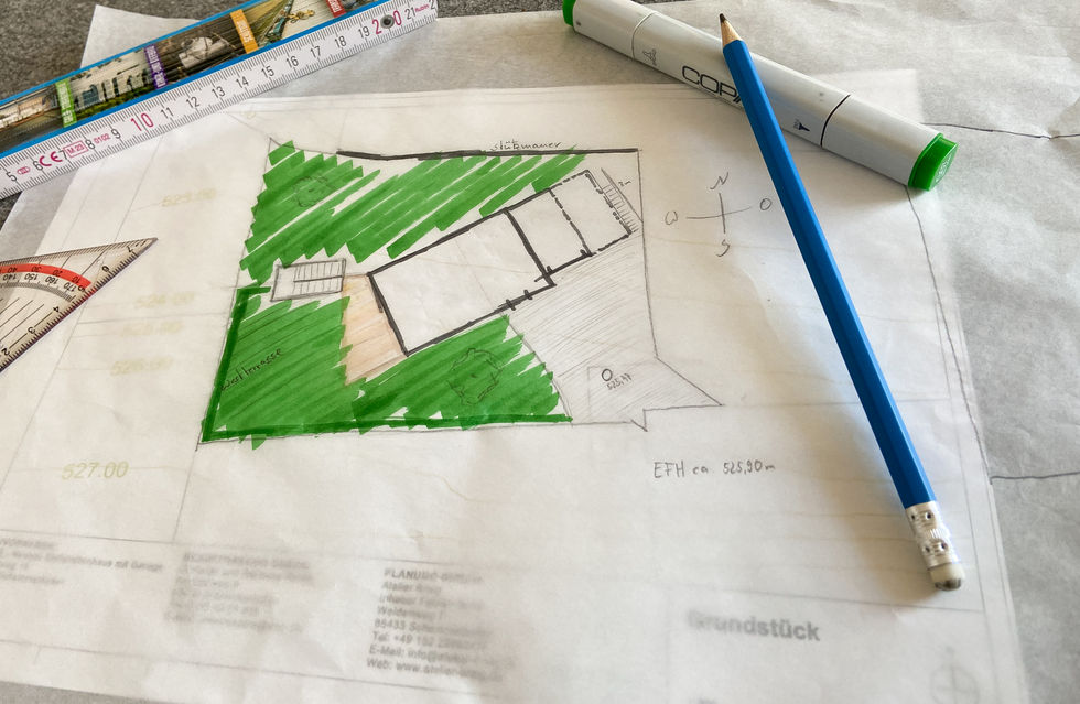 Atelier Braig | Hanghaus Cara | Entwurfsskizze