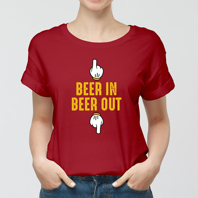 Thumbnail: Beer In Beer Out Women Premium Tshirt (Unisex Fit)