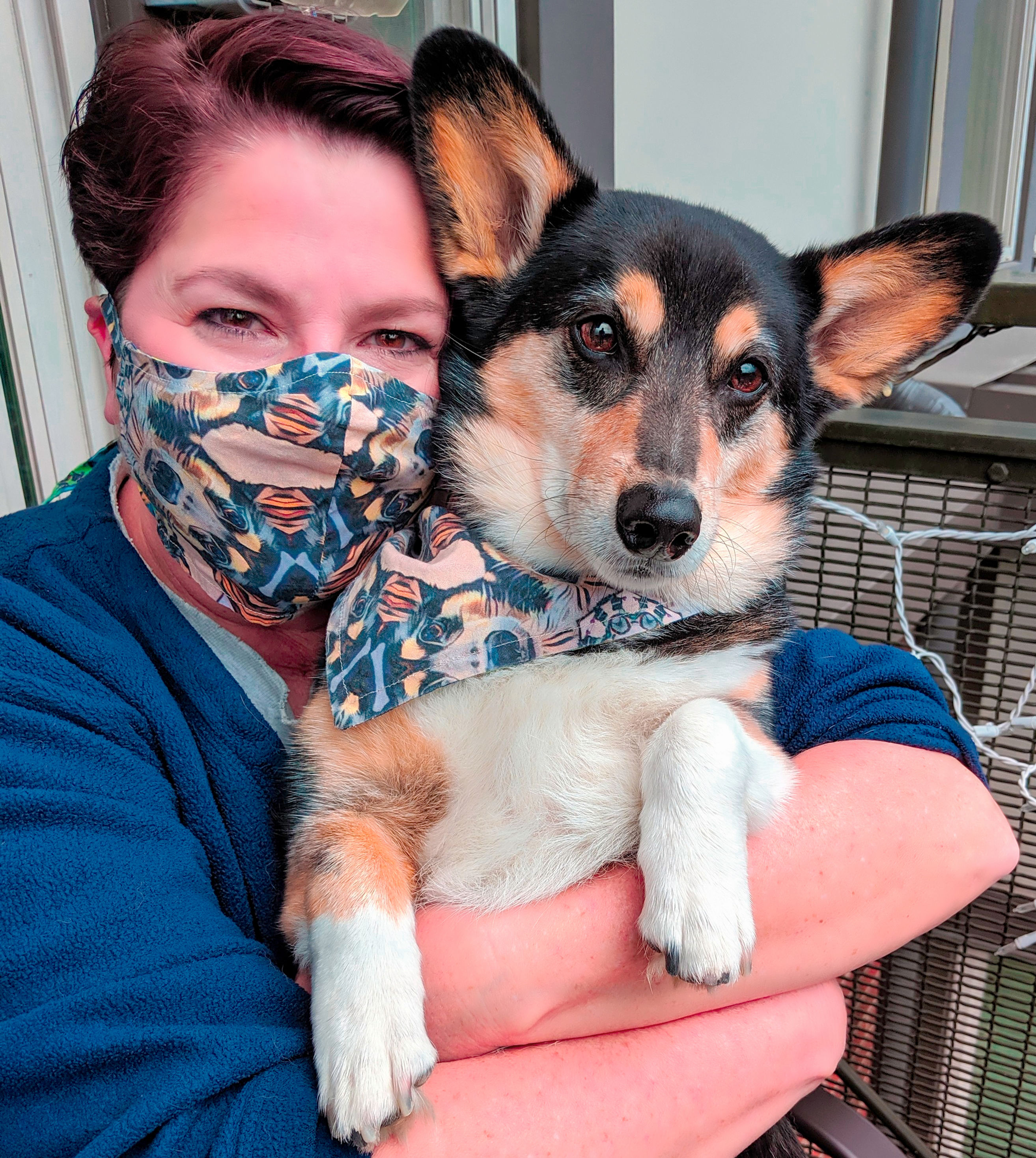 Matching Dog Accessory and Face mask sets