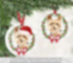 dog ornament, personalized, dog breeds, christmas, ornament