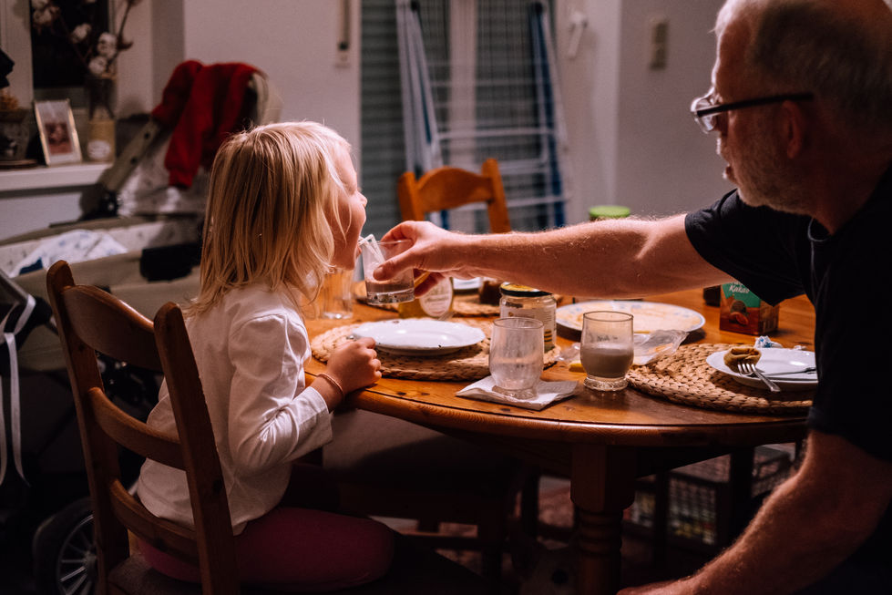 Wochenbettreportage Abendessen