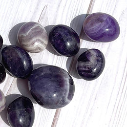 Chevron Amethyst Tumbles