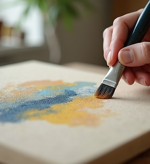 A-close-up-detail-shot-of-oil-paints-on-a-natural-linen-canvas-in-a-minimalist-workshop..p