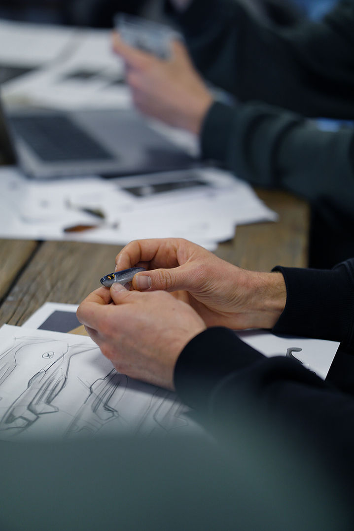 Packaging Design of BANKS Fishing Lure Maverik. brand-shaping Industrial Design of KRB.BERLIN Designstudio Germany. Managing Creative Director and Founder Stefan Richert. Industrial Design Sketches, Branding, Produktdesign
