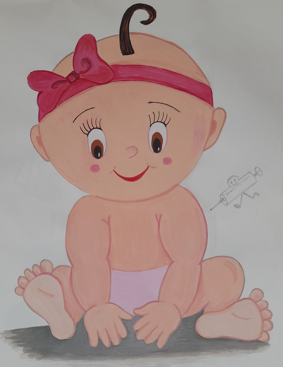 Child's vaccination simplified with painless or painful vaccination chart