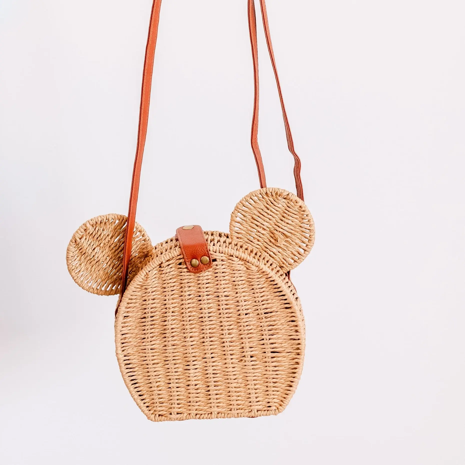 Rattan Mickey Mouse Purse