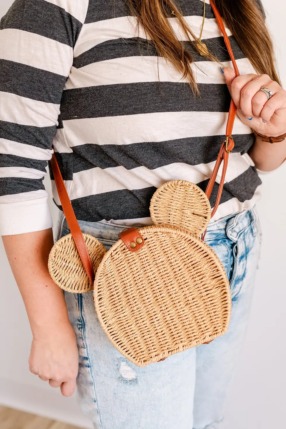 Thumbnail: Rattan Mickey Mouse Purse