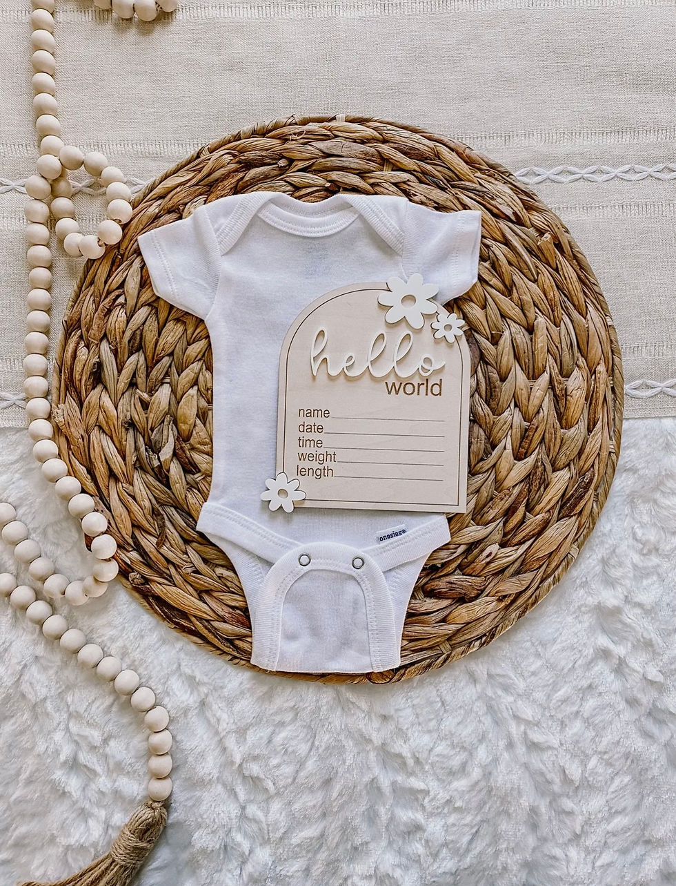 Thumbnail: Daisy Hello World Birth Announcement + Monthly Milestone Set