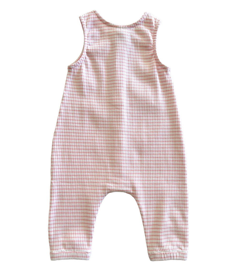 Thumbnail: SIIX Collection Ribbed Jumpsuit - Pink Stripe