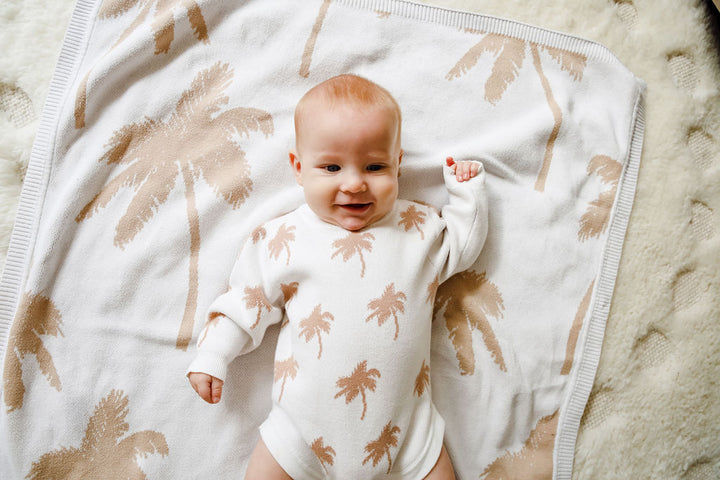 Thumbnail: Palm Tree Knit Romper