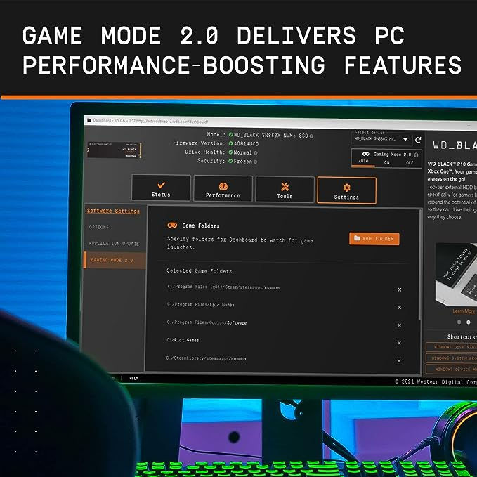 Thumbnail: WD_BLACK SN850X SSD 1TB  PCIe M.2 NVMe Gen 4
