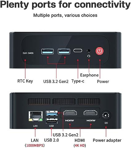 Thumbnail: Beelink SER5 PRO Mini PC with AMD Ryzen 7 5700U(16GB RAM+500GB M.2 SSD)