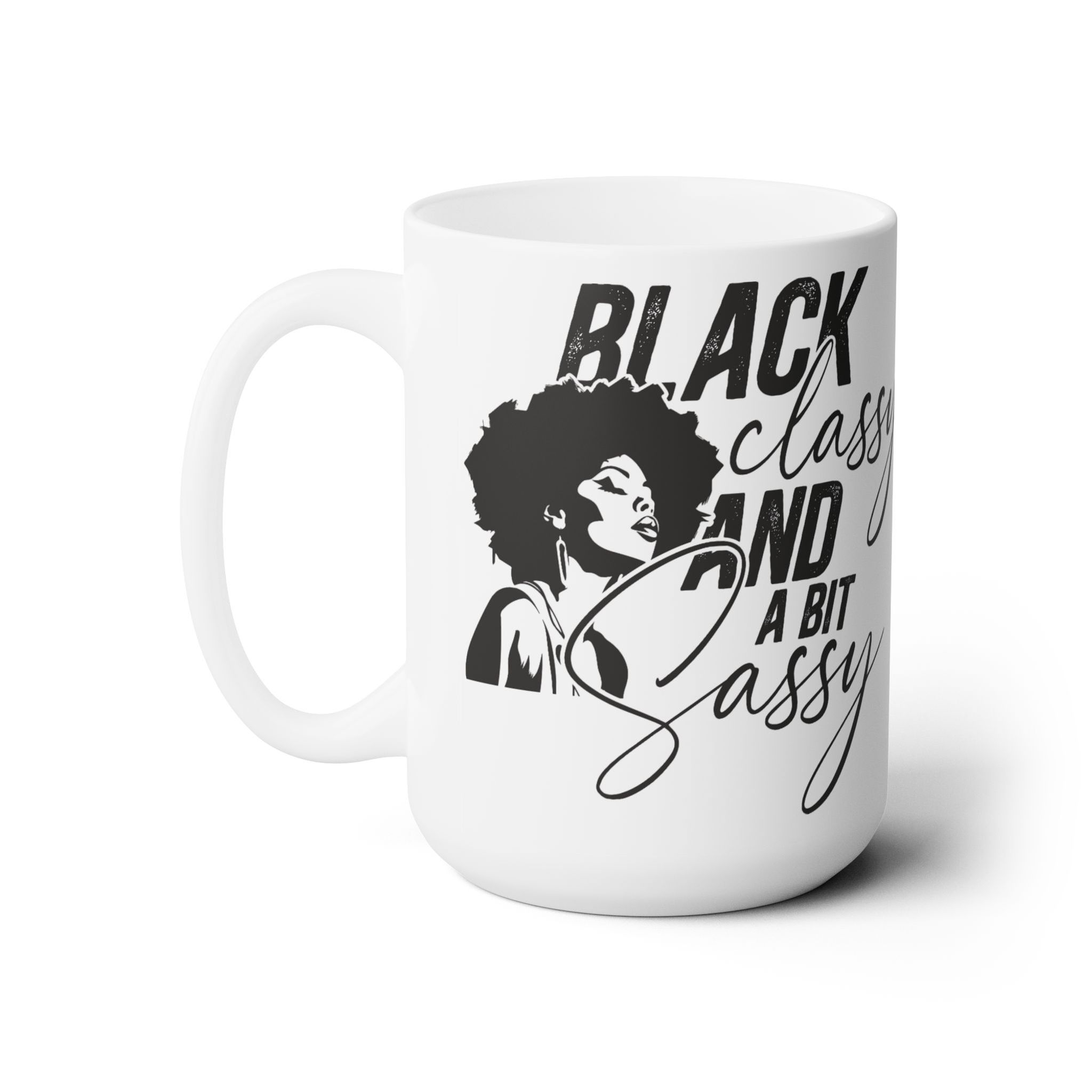 Black Classy Ceramic Mug 15oz