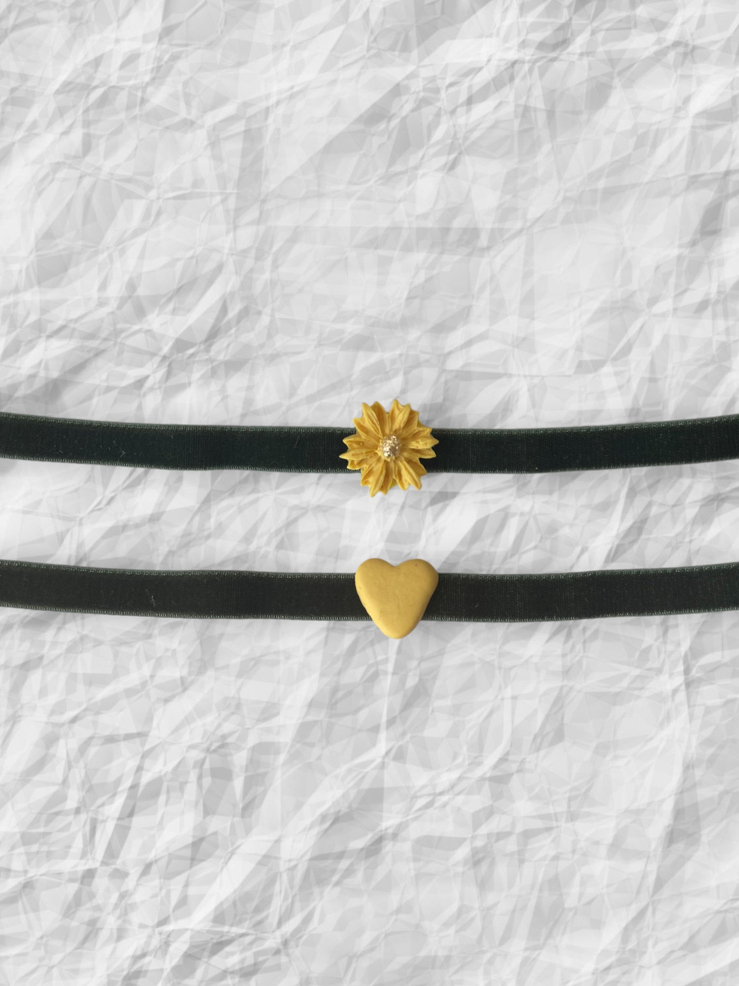 Choker terciopelo verde