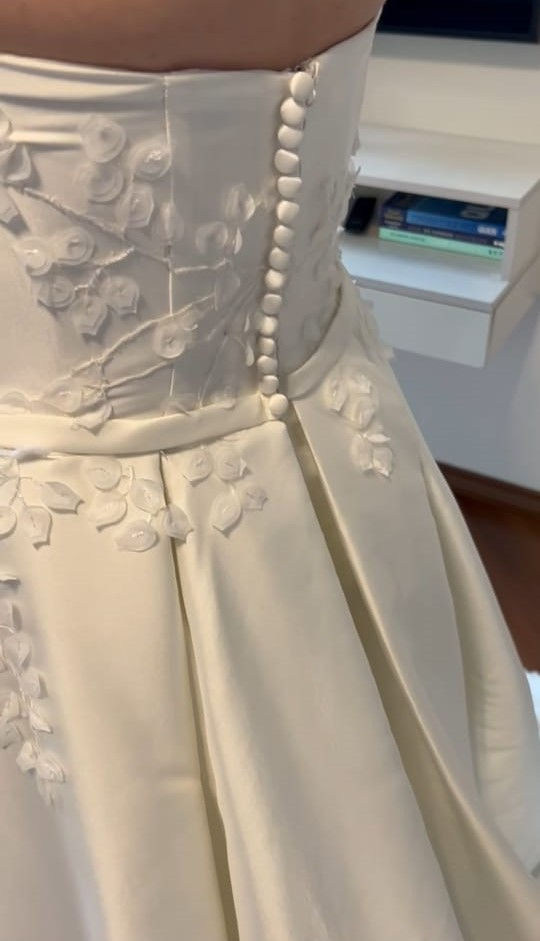Miniatura: Vestido de noiva NOVO Rosa Clara evase tomara que caia