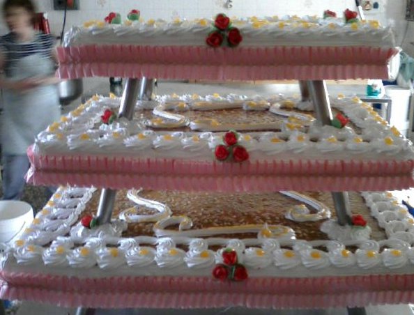 Tatrta de boda cuadrada.