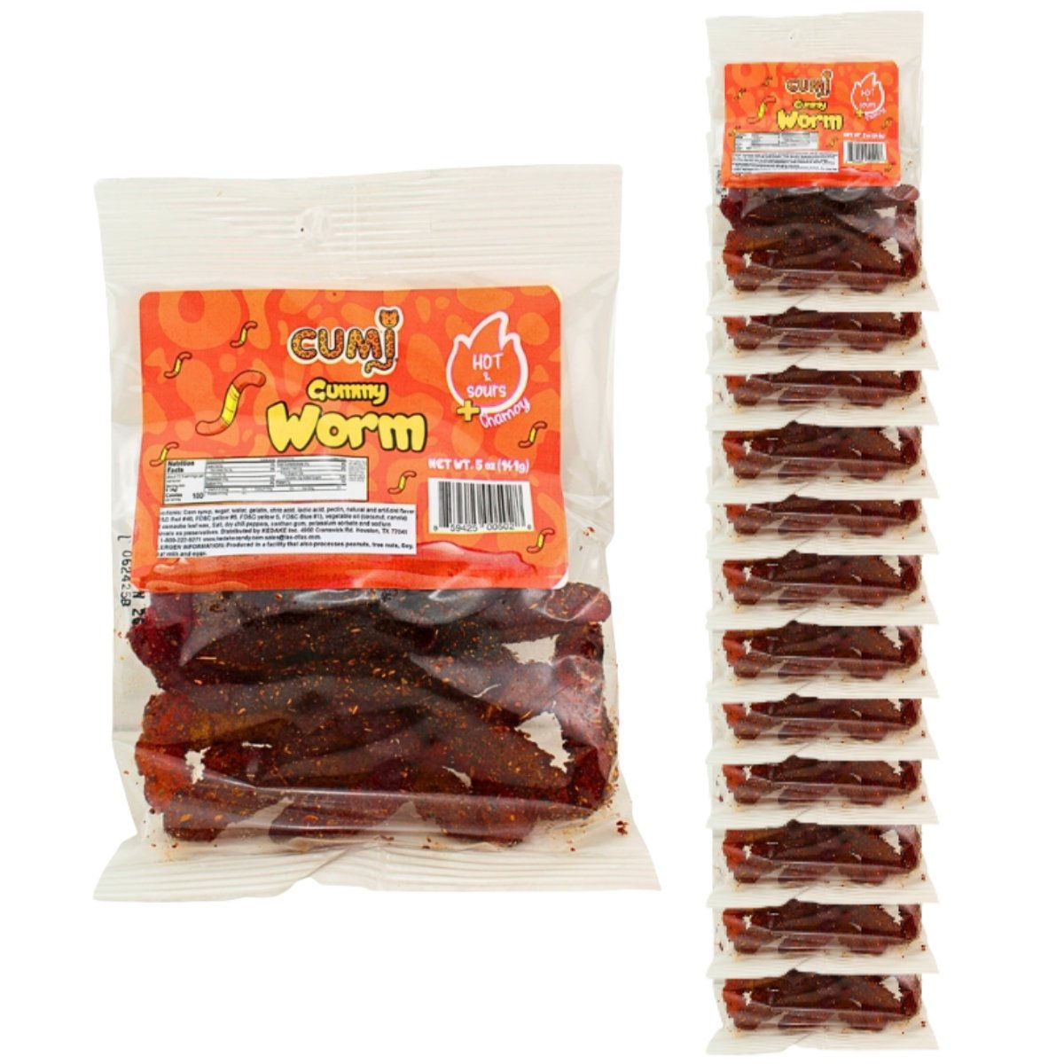 CUMI GUMMY WORMS HOT 12/5 OZ