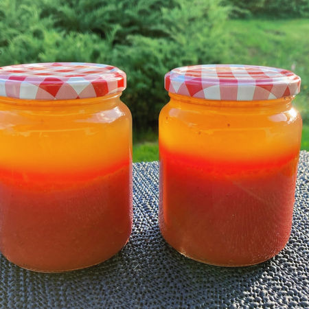 Erdbeer-Holler-Schichtmarmelade