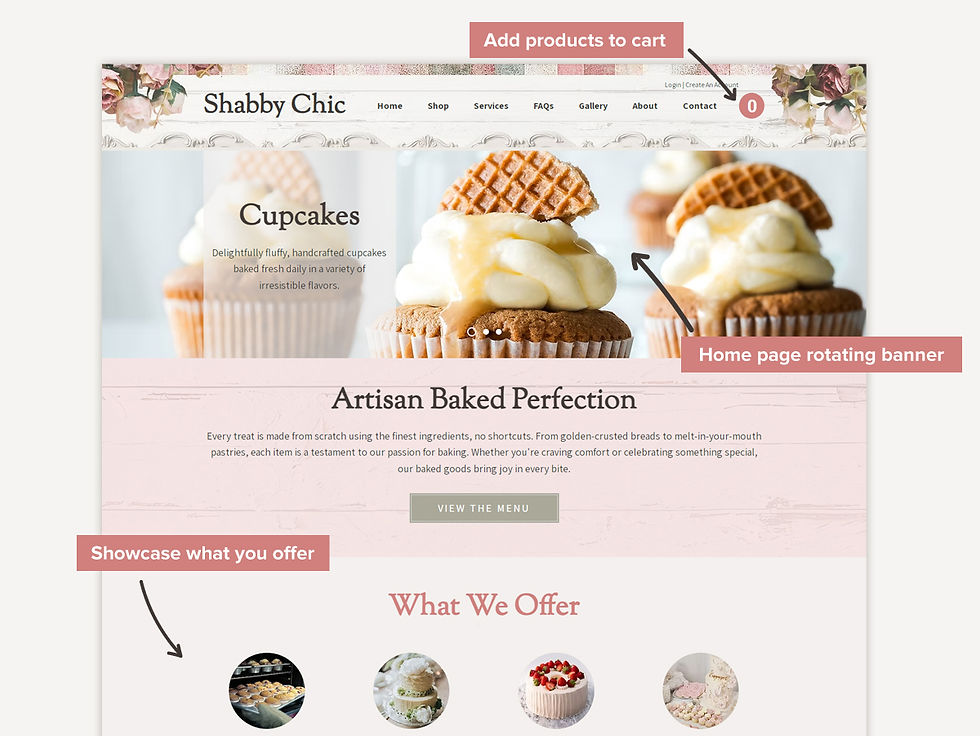 Thumbnail: Shabby Chic Wix Website