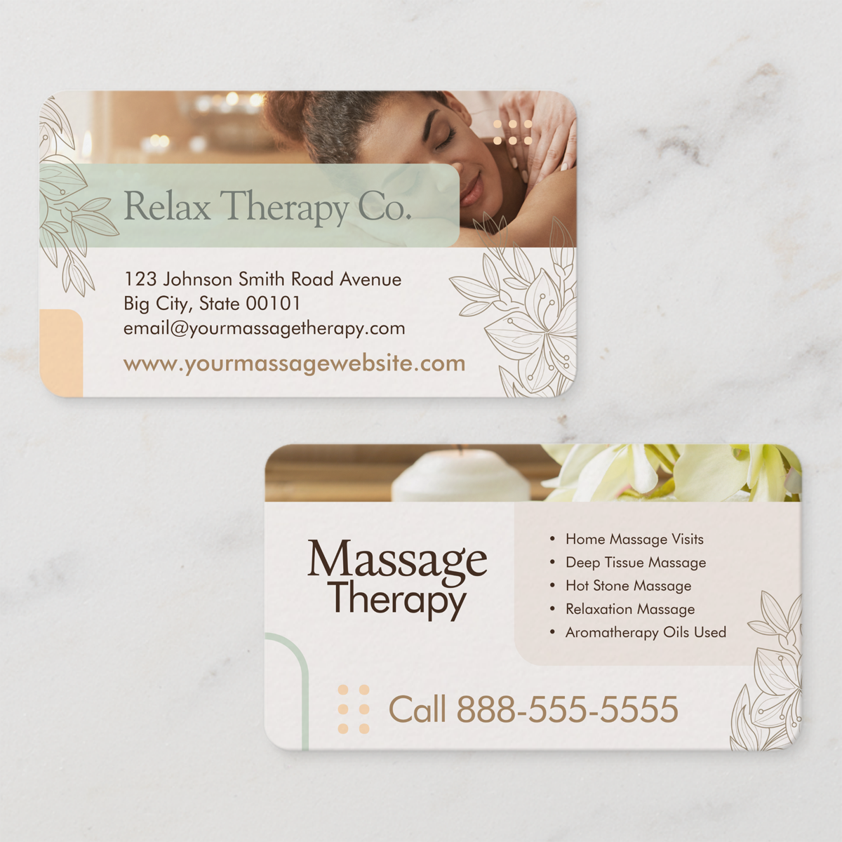 Massage Therapy Business Card