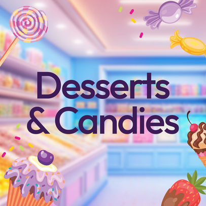 Desserts and Candies Branding Set