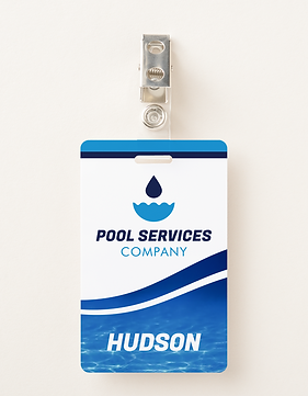 Pool Technician Name Badge