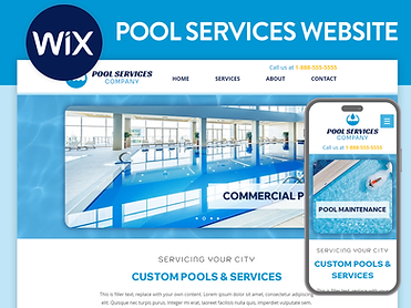 Pool Services Wix Website Template Theme