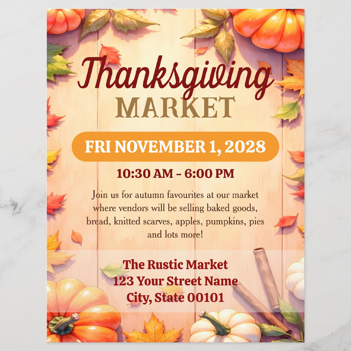 Thanksgiving Market Flyer