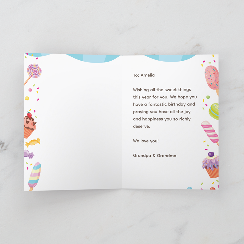 Thumbnail: Birthday Desserts and Candies Greeting Card