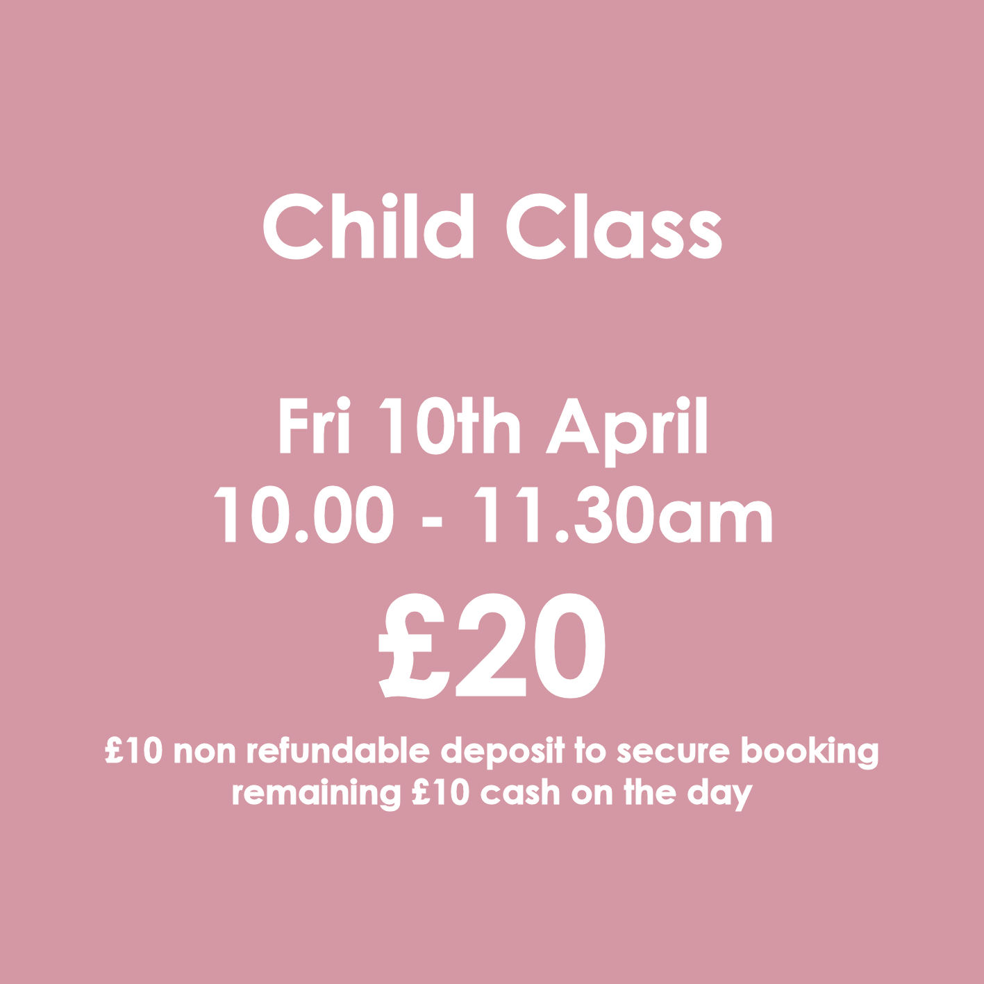 Friday 10th April - CHILD art class (am)
