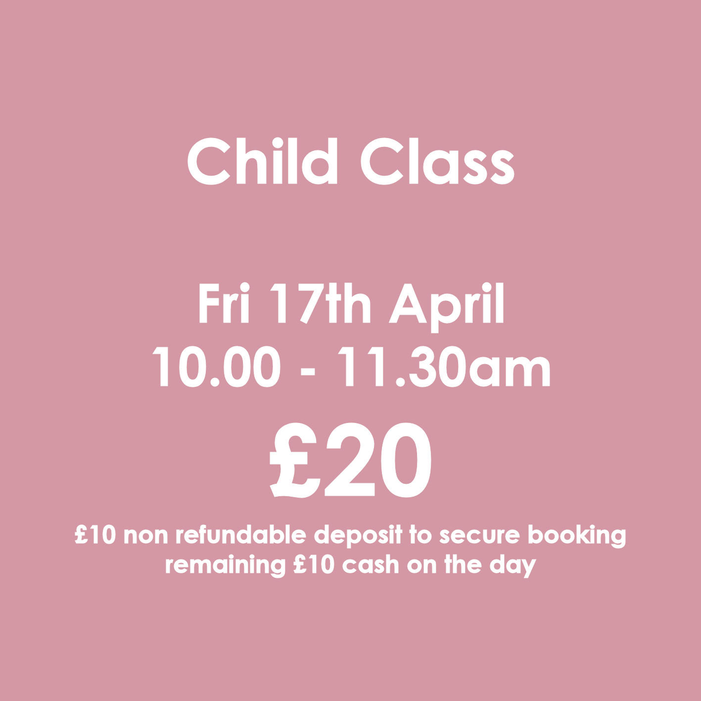 Friday 17th April - CHILD art class (am)