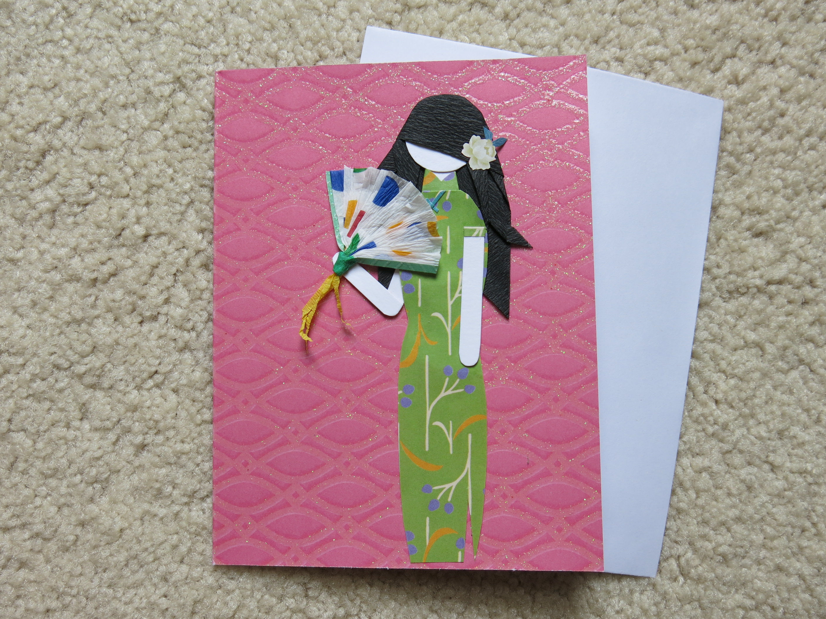 Cheongsam paper doll card (CScard0004)