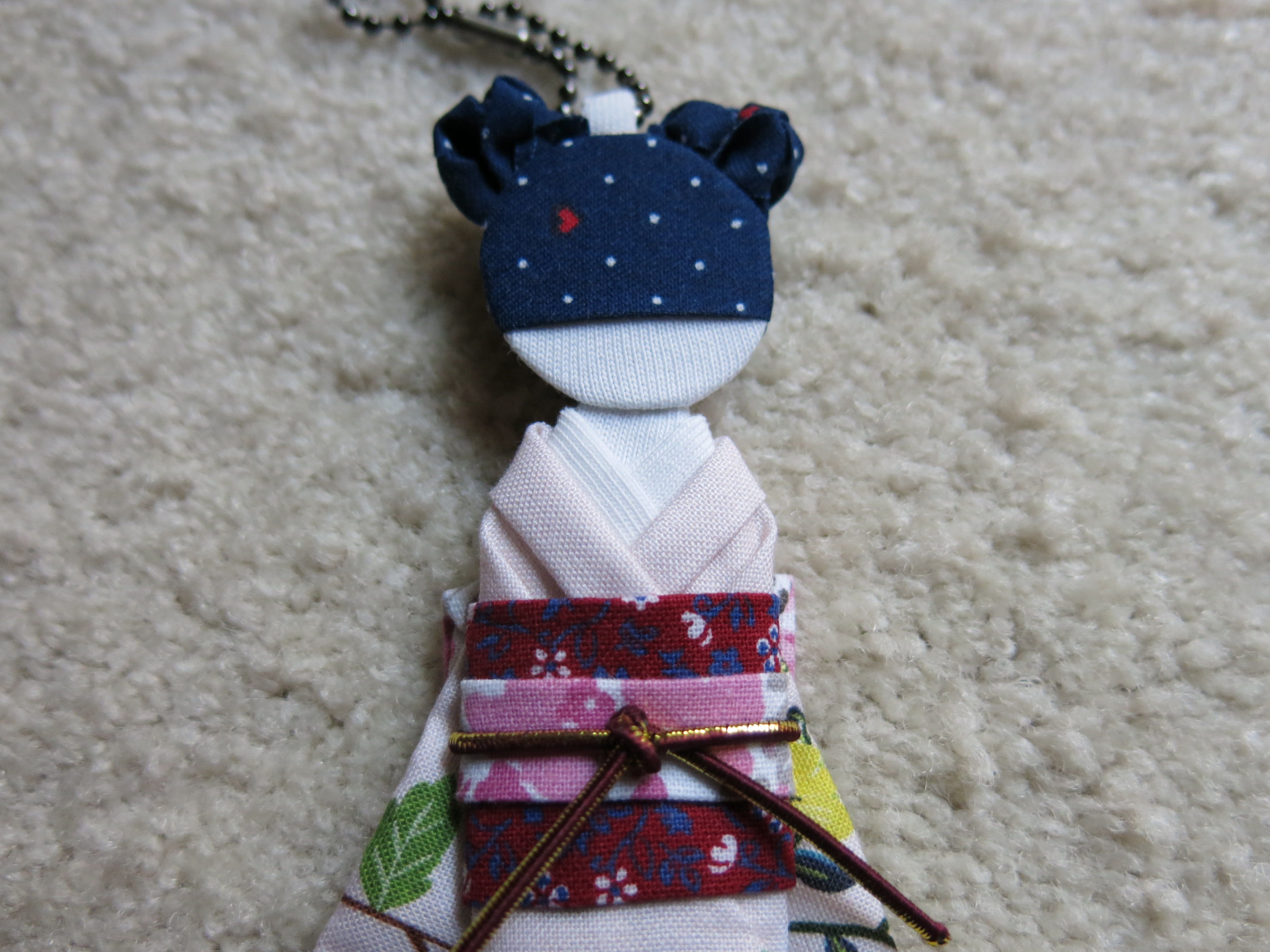 Fabric kimono doll charm (FC0000)