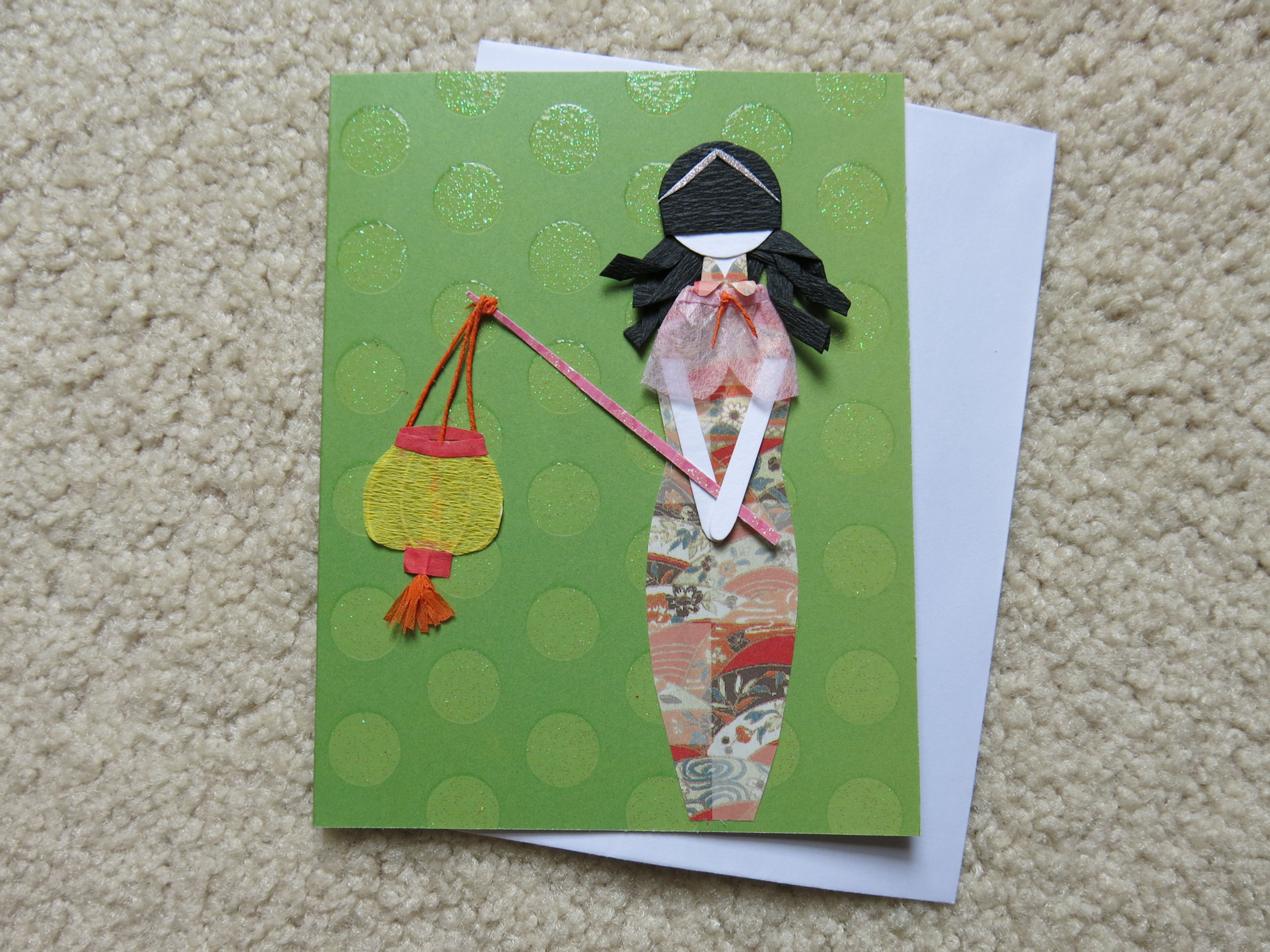 Cheongsam paper doll card (CScard0007)