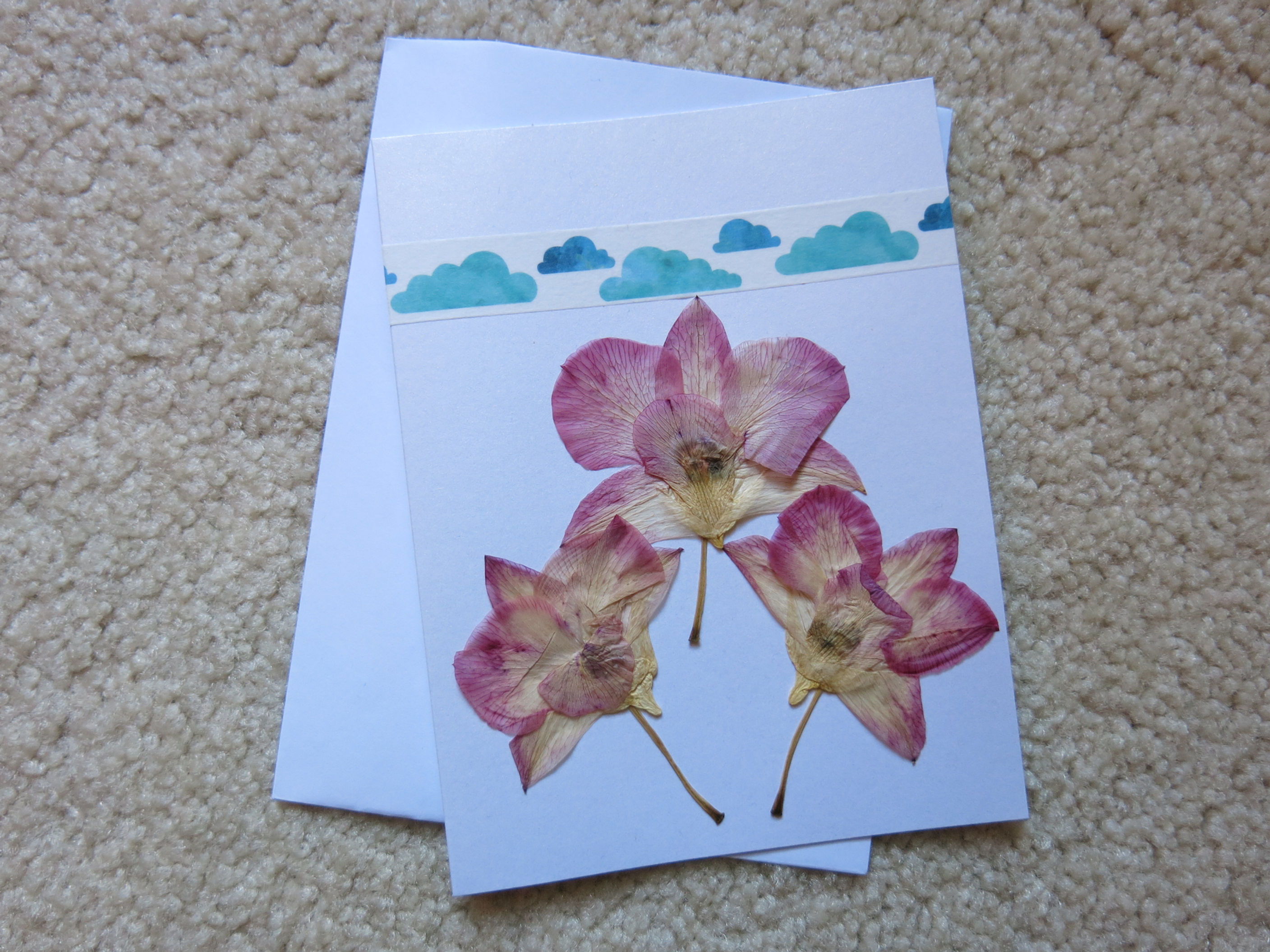 Dried pressed flowers card (DF0000)
