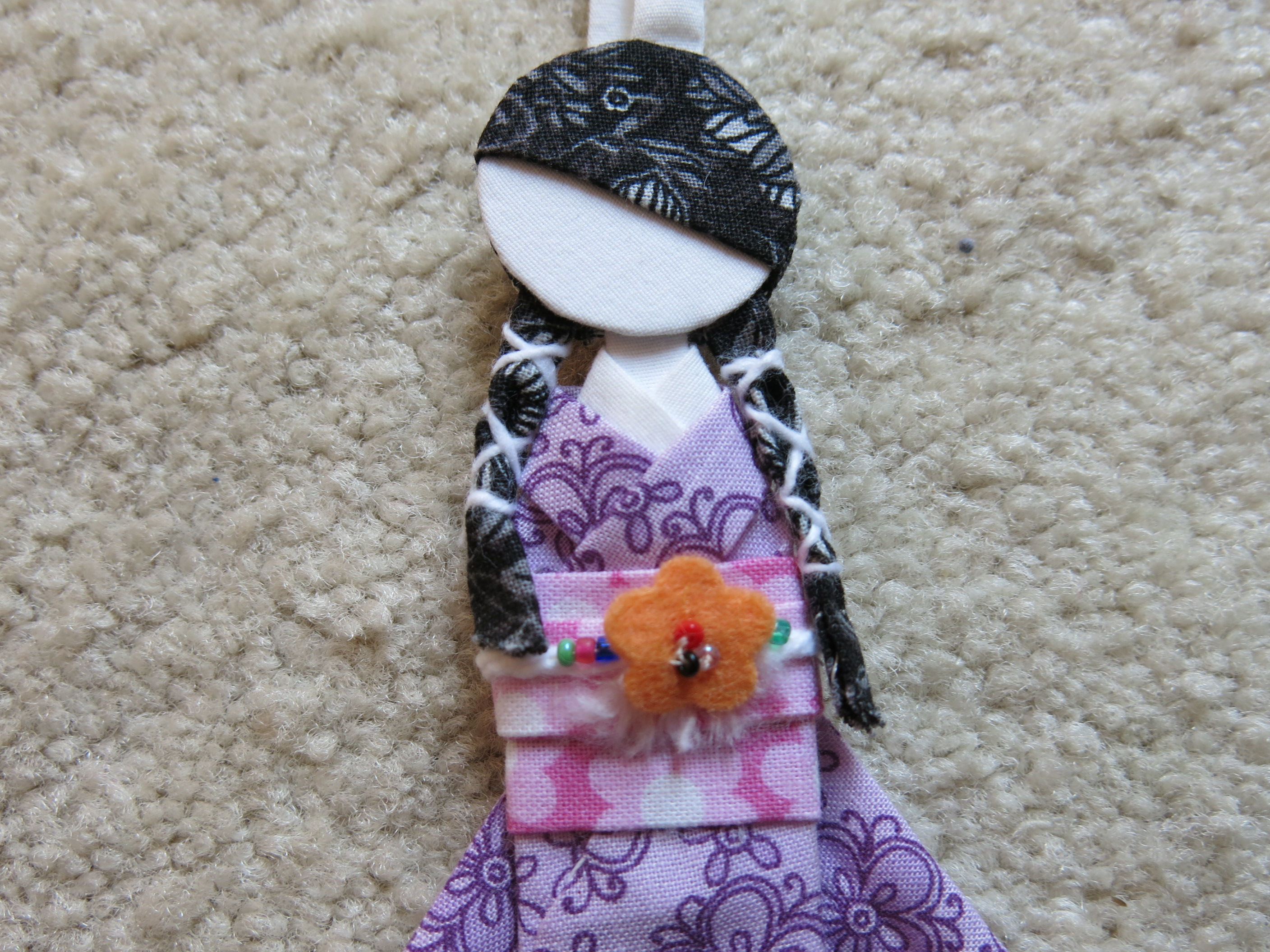 Fabric kimono doll charm (FC0000)