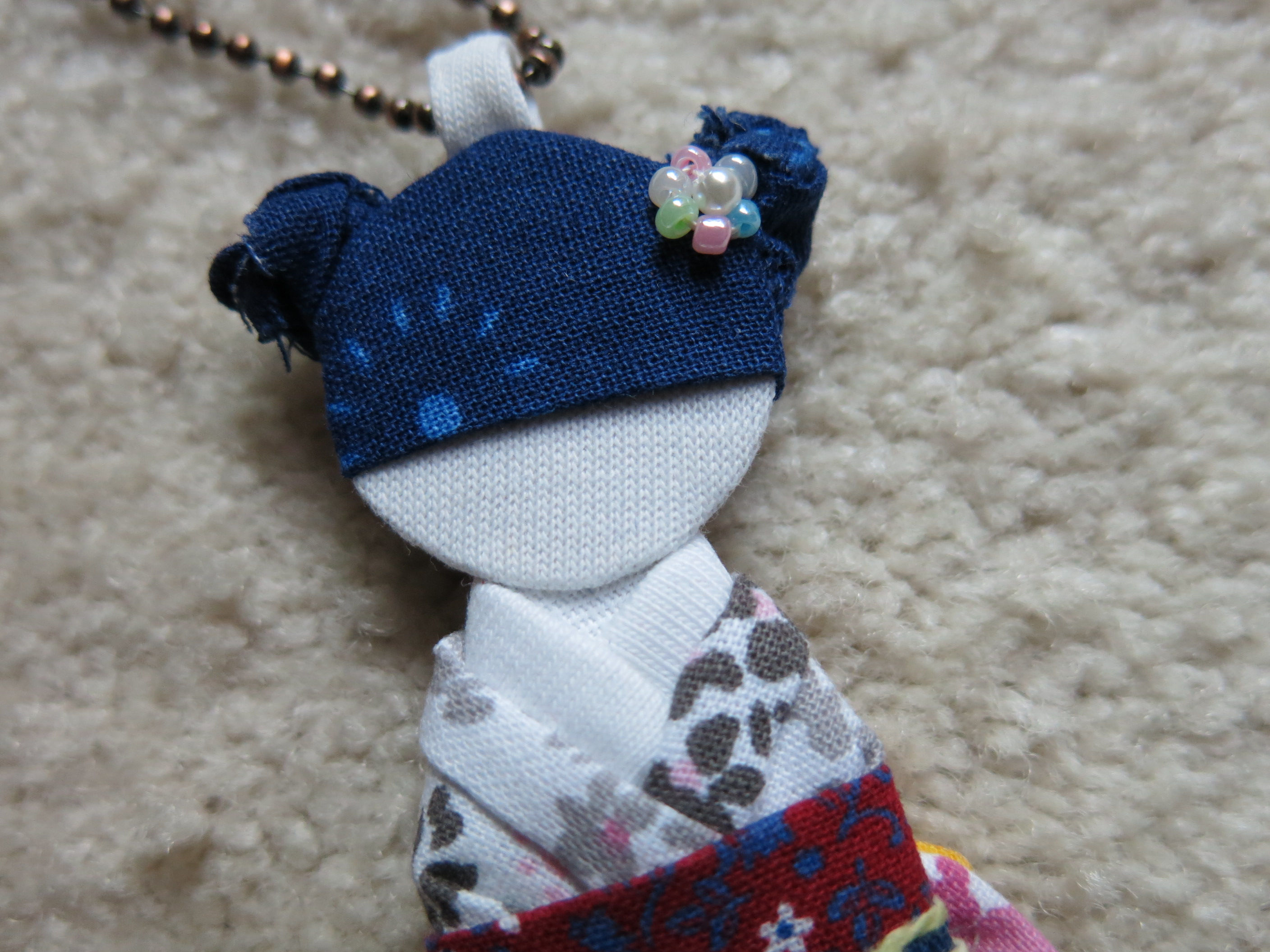 Fabric kimono doll charm (FC0021-15)
