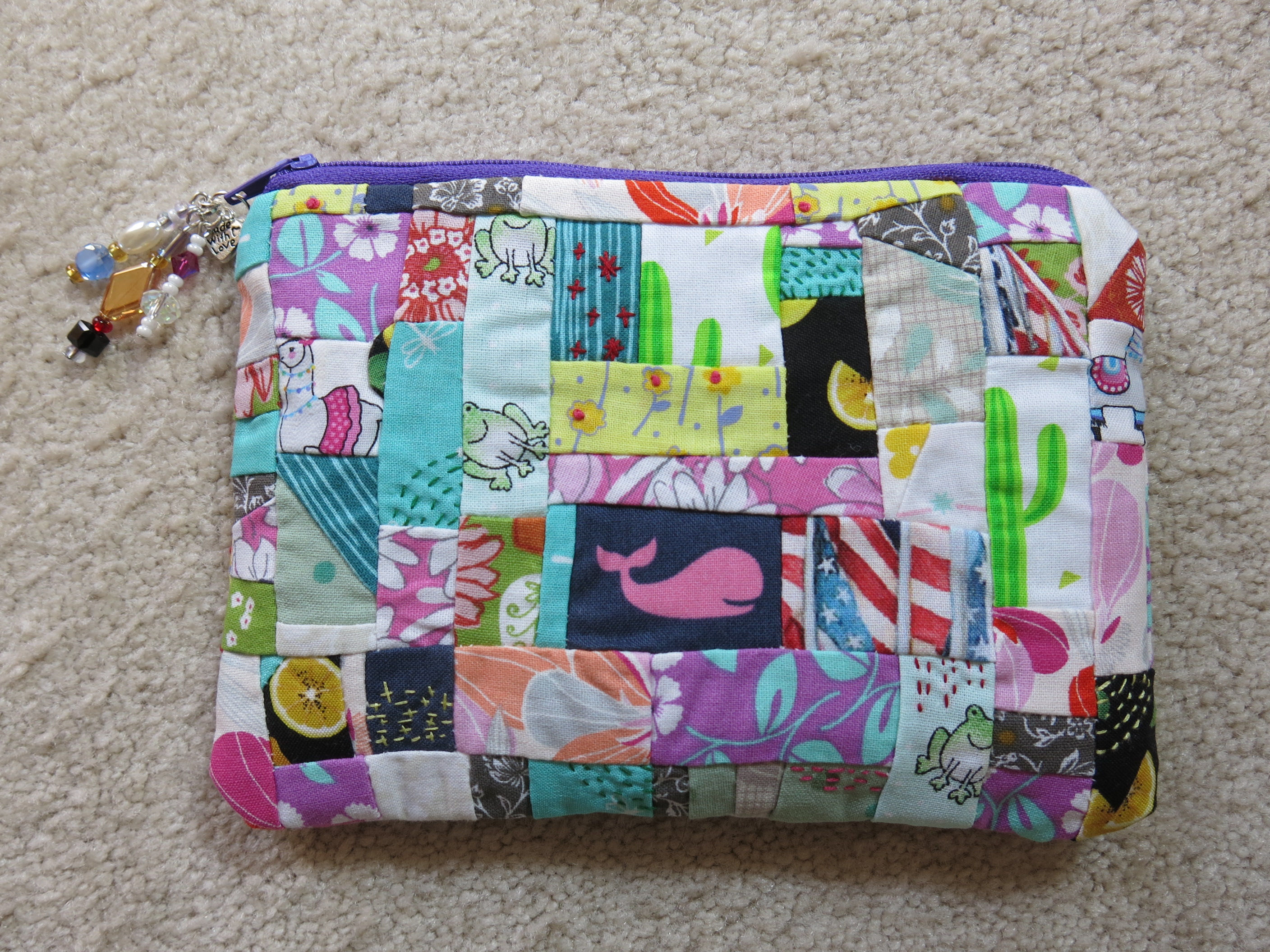 Patchwork zipper pouch (PW0004)
