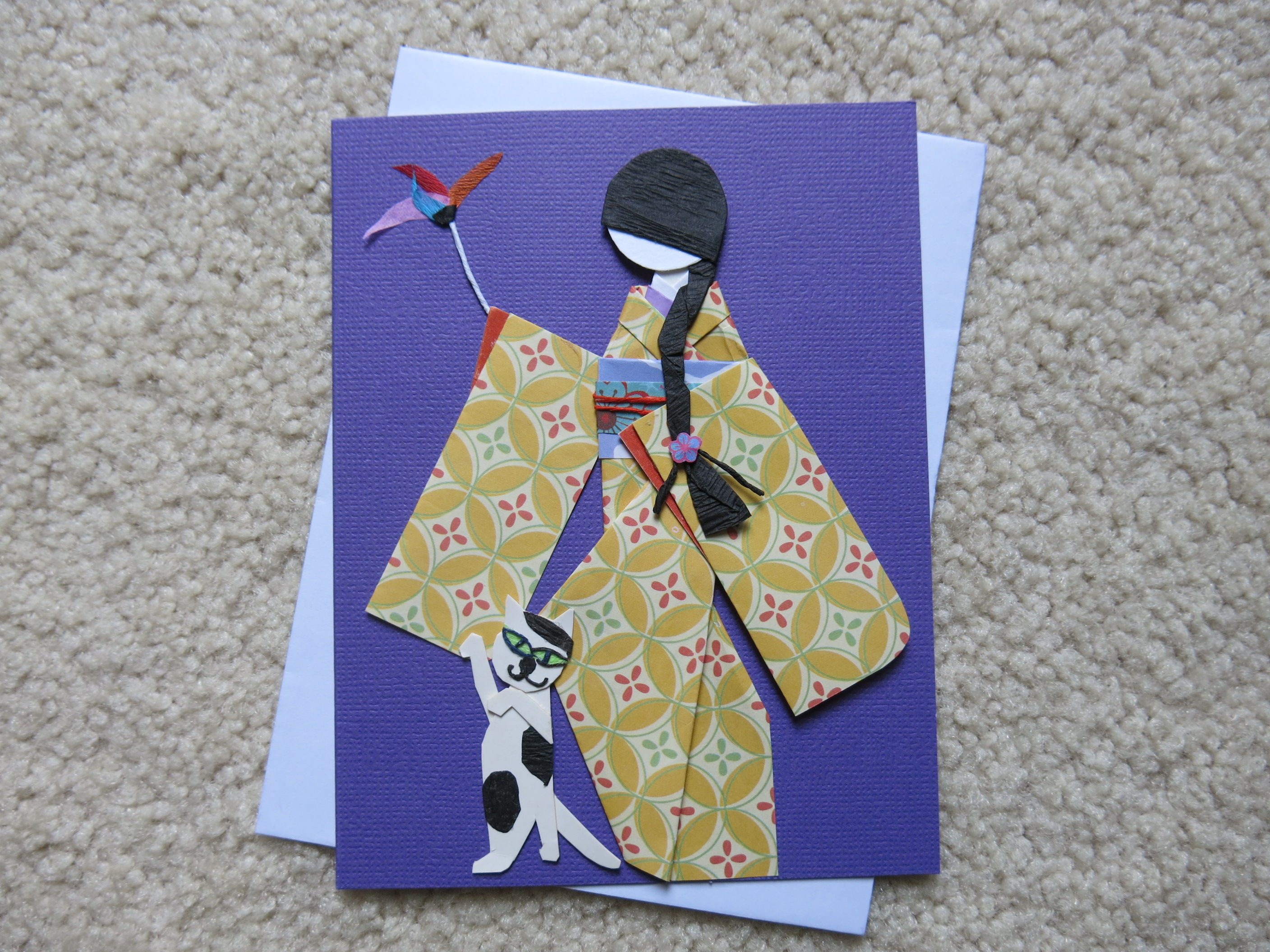 Kimono paper doll card (KDcard0001)