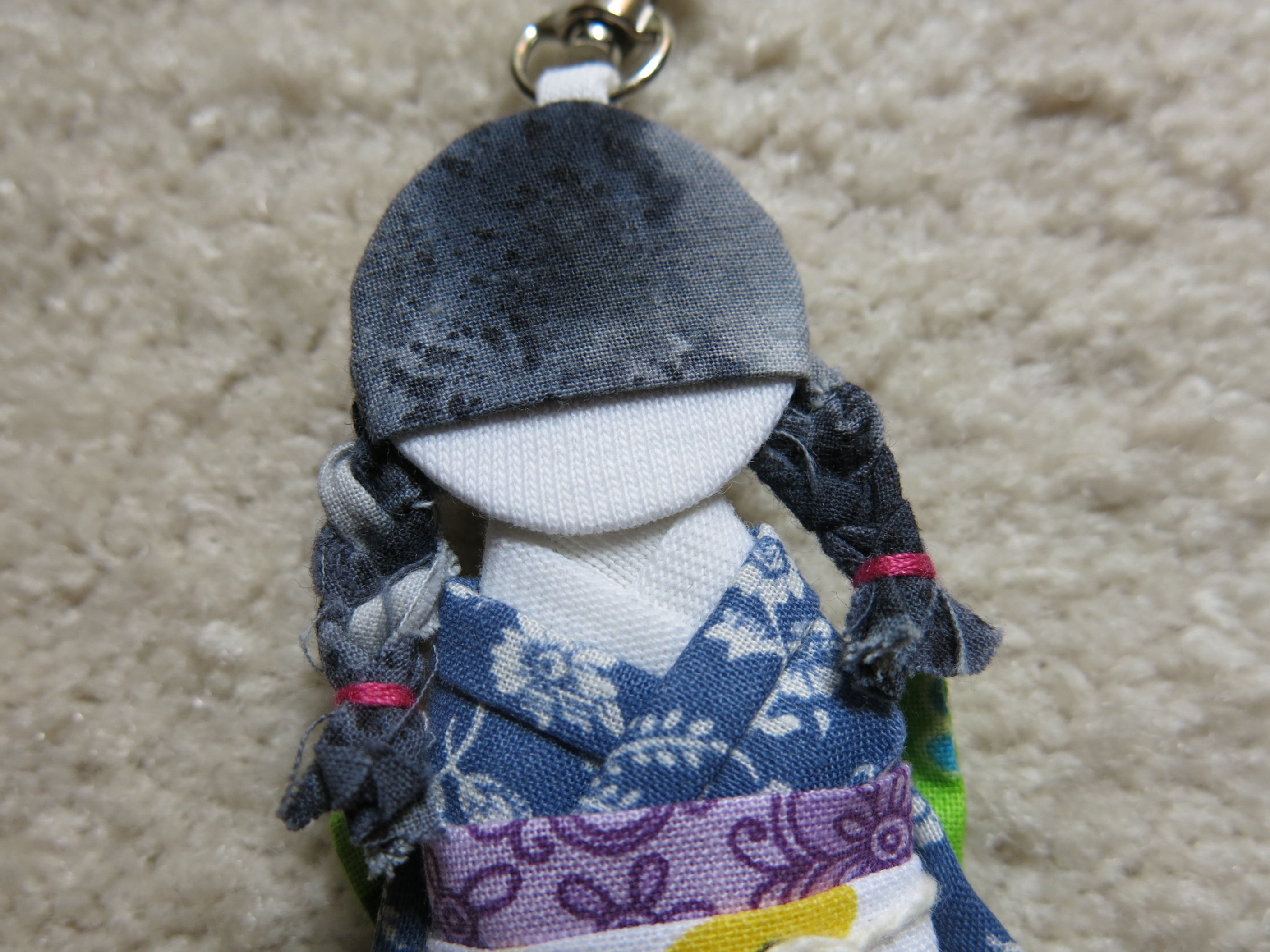 Fabric kimono doll charm (FC0021-13)