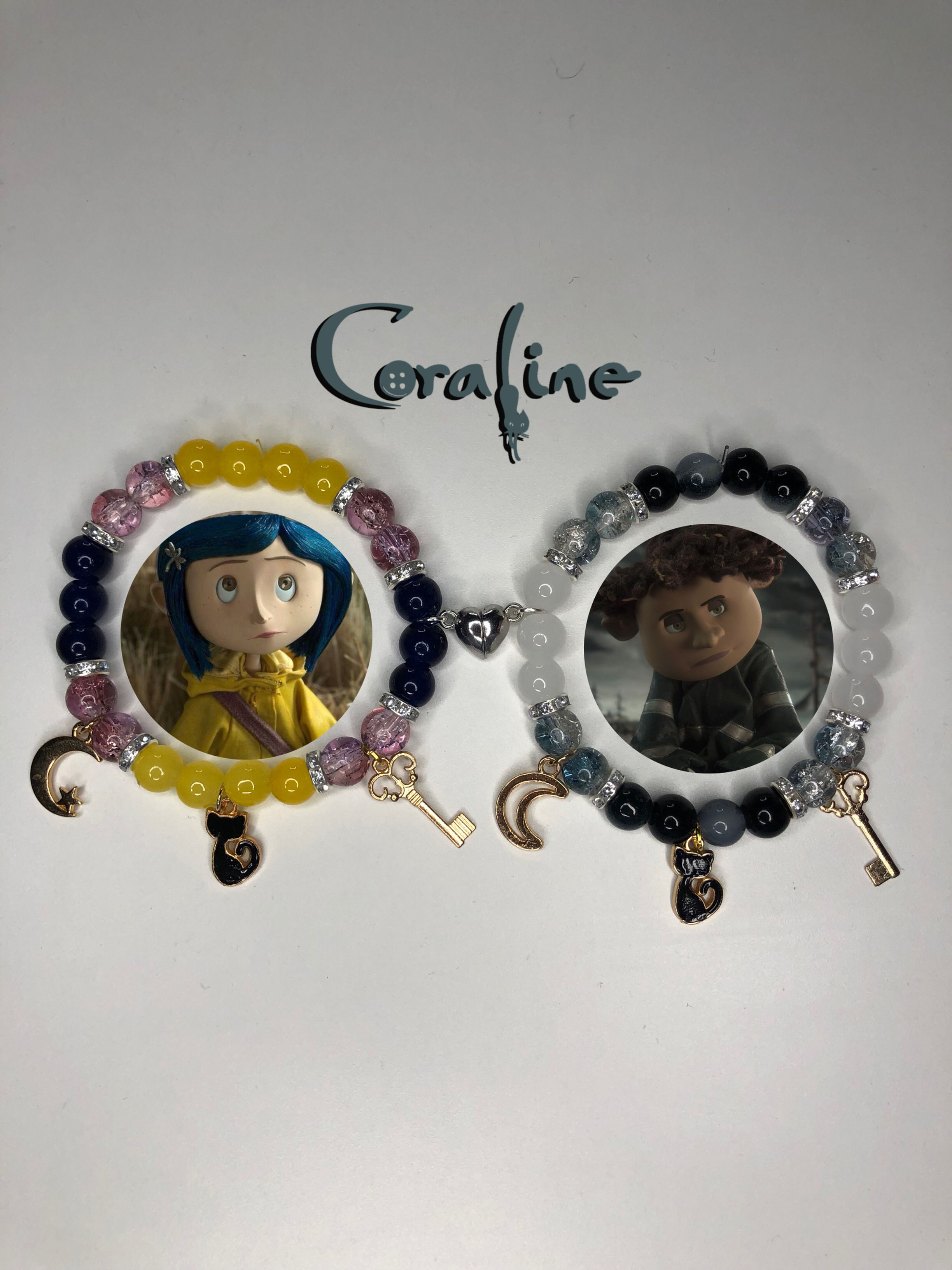 Coraline and Wybie Matching Bracelets - Limited Halloween collection