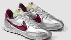 The silver disco shoes with a smooth rubber bottom with sparkles- Pure Performance