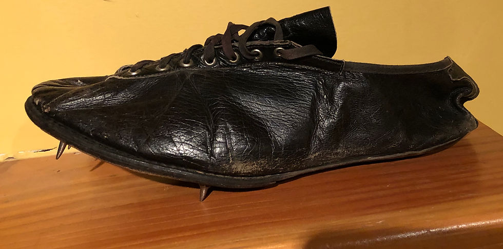 Supple kangaroo leather shoes used during my Dad's Sophomore and Junior Year at Willamette University 1952-53