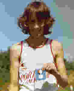 Red and White Portland Track Uniform that matched my shoes