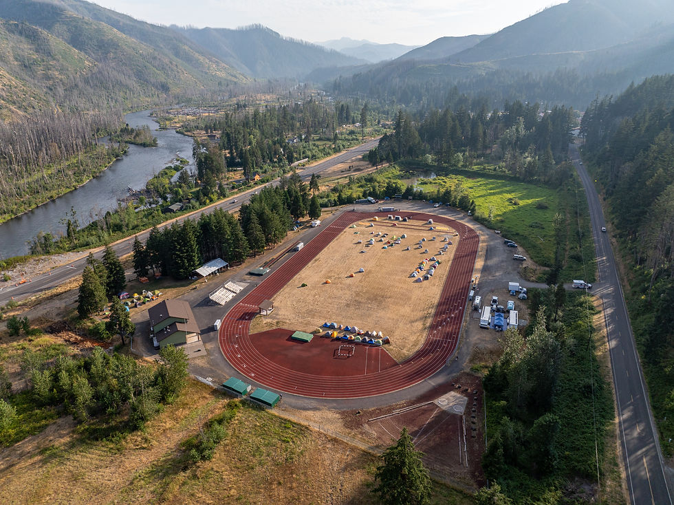 The McKenzie Community Track and Field hosting the Oregon Trail Gravel Grinders Camp