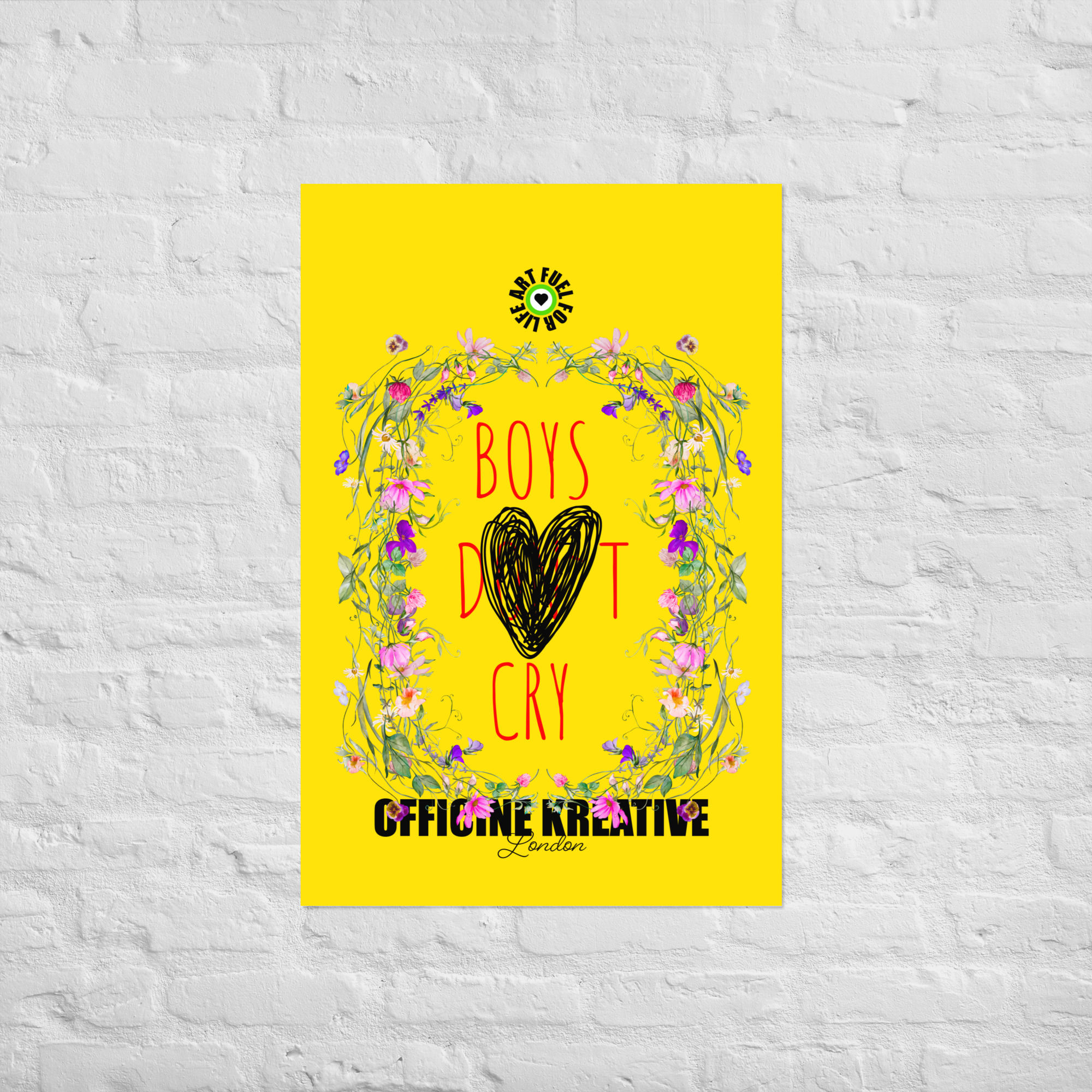 Boys cry  Open edition print S25 yellow