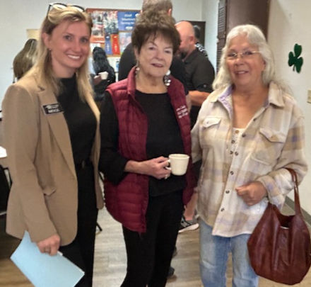 From left: Bryce Etzler, Trish Clarke and Karen Hansen