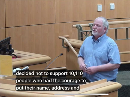 Dan Ladd speaks to the BOS public comments