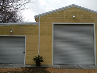 Soft washing a boat barn in Seadrift